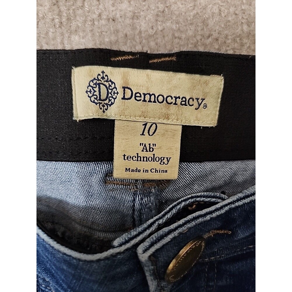 Democracy Ab Technology Ankle Jeans Womens 10 Blue Medium Wash Slimming Stretch - Picture 6 of 8